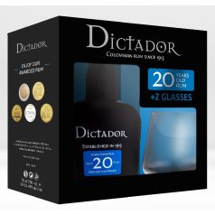 Dictador 20 years 0,7  40% pdd.+ 2 pohár