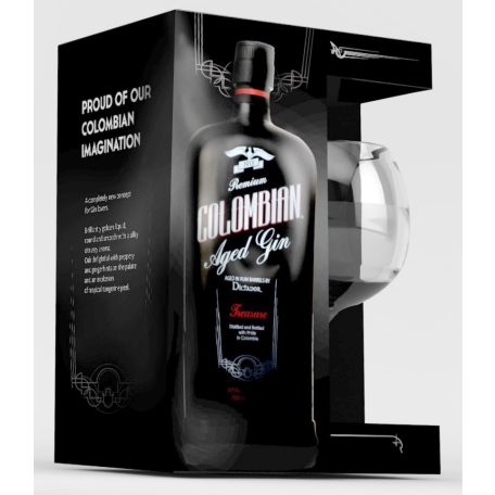 Dictador Colombian Black Treasure Aged Gin 0,7L 43% dd. + pohár
