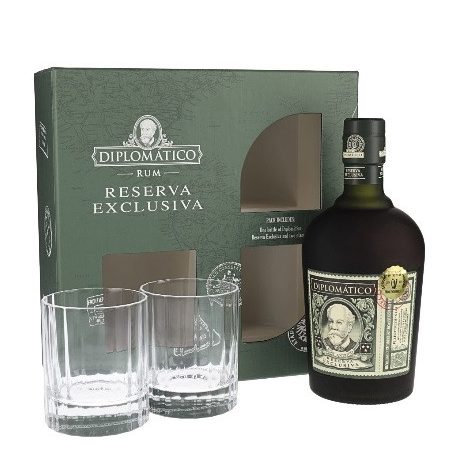 Diplomatico Reserva Exclusiva 0,7 40% dd. + 2 pohár