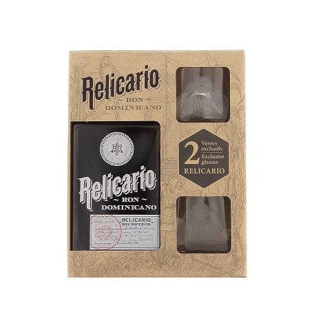 Relicario Dominicano 40% pdd. + 2 pohár
