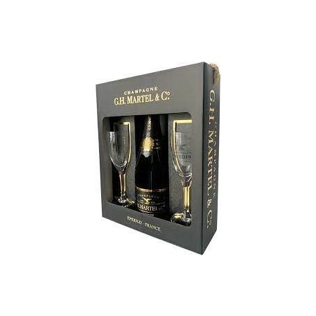 G.H.Martel Prestige Brut Champagne 0,75l pdd. + 2 pohár