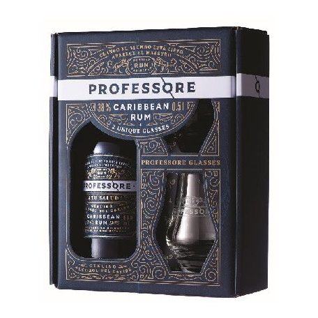 Professorado Caribbean Rum 38% pdd. + 2 pohár