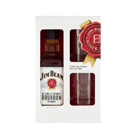 Jim Beam 0,7L 40% dd. + 2 pohár