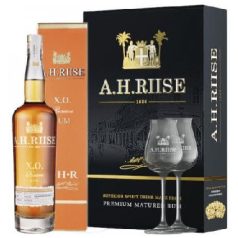   A.H.Riise XO Reserve Superior Cask rum 0,7 40% DD. + 2 pohár