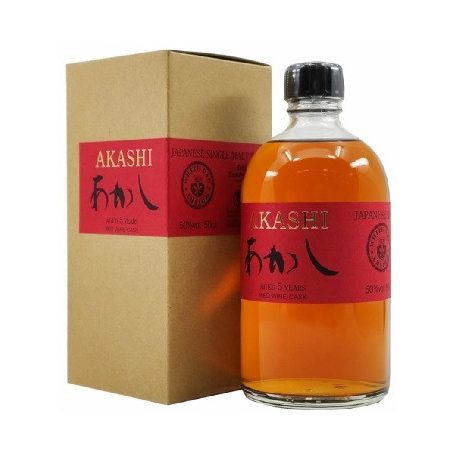 Akashi Red Wine Cask 5 years Japanese S. Malt 50% pdd.