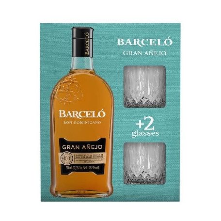 Barcelo Gran Anejo 37,5% pdd. + 2 pohár
