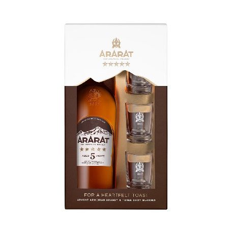 Ararat 5 Stars 5 years 0,7L 40% dd. + 3 pohár
