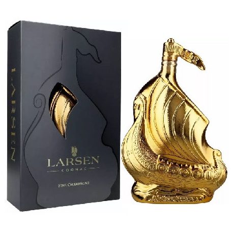 Larsen Cognac Gold arany kerámia, hajó kiadás 0,7L 40% dd.