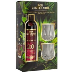 Centenario Fundacion 20 years Rum 0,7L 40% dd. + 2 pohár
