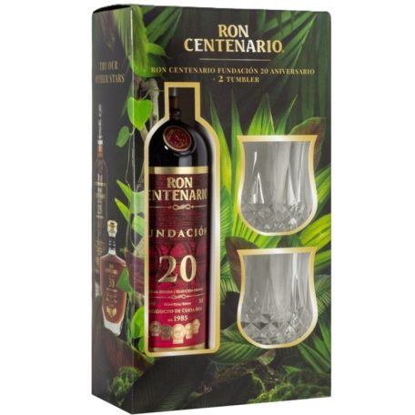 Centenario 20 years Fundacion 40% pdd. + 2 pohár