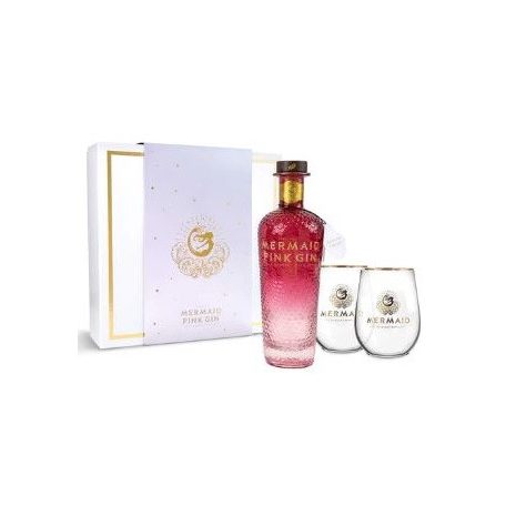Mermaid Pink Gin 0,7L 38% dd. + 2 pohár
