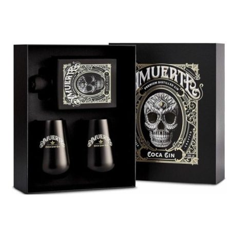 Amuerte Coca Leaf Gin - Black Edition 0,7L 43% DD. + 2 pohár