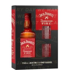 Jack Daniels Fire Cinnamon/Fahéj 0,7L 35% dd. + 2 pohár