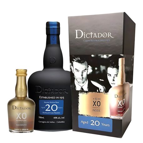 Dictador Rum 20y 0,7l 40% DD. + Dictador 0,05l XO Perpetual 40%