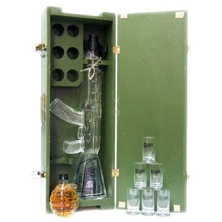 Kalaschnikow Red Army Vodka FADD. 1,0L 40% + 0,2L Bitter + 6 pohár